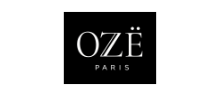 Logo blanc OZE avec tréma au-dessus du E sur fond noir avec le mot PARIS en-dessous