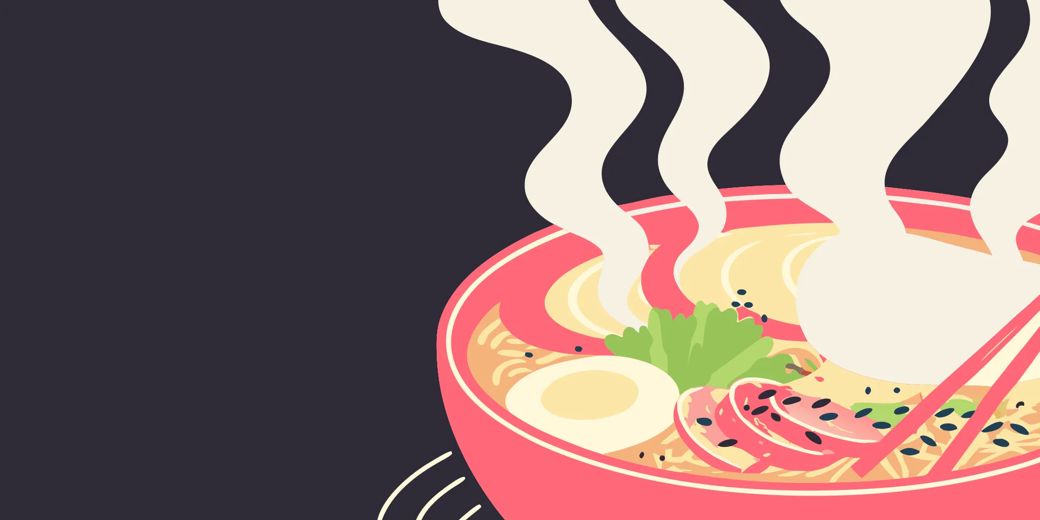A bowl of ramen with sliced meat, an egg, and greens, breaking down its nutritional information.