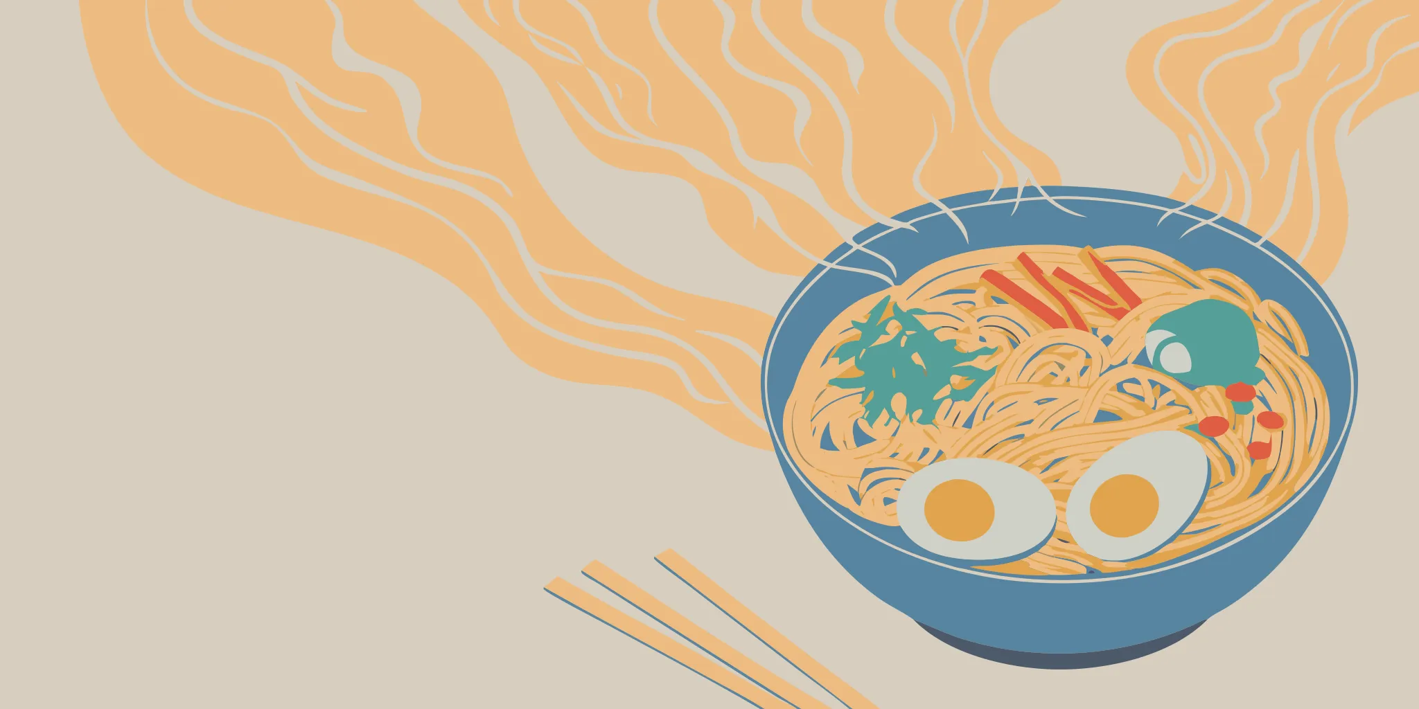 Nutritional info for a bowl of ramen with a soft-boiled egg and vegetables.