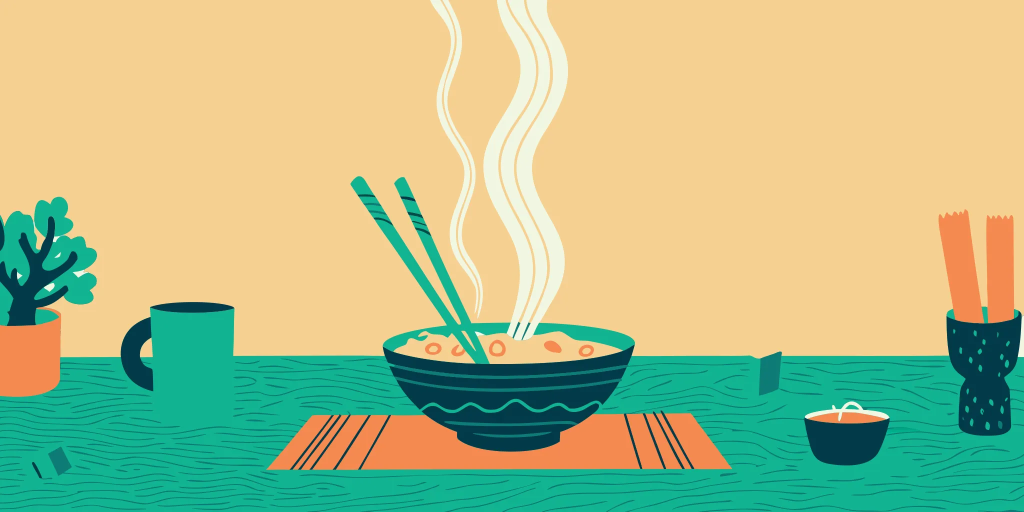 A steaming bowl of ramen with chopsticks, a unique gift for noodle lovers.