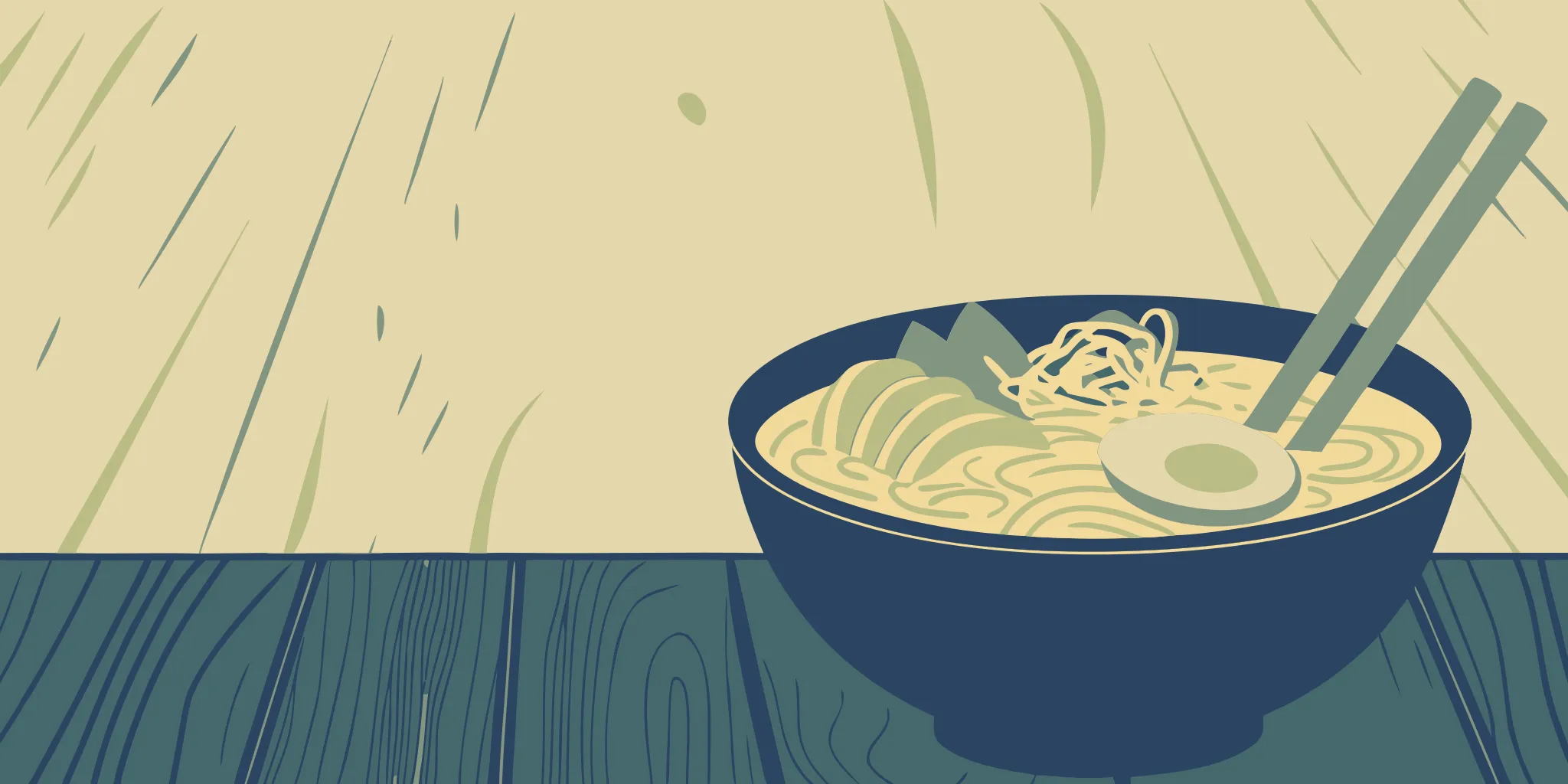 A bowl of ramen with an egg, its broth a source of high sodium content.