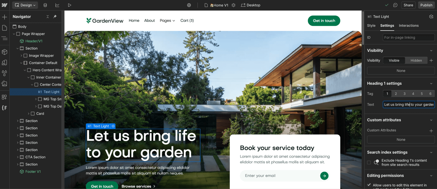 Static Content - GardenView Webflow Template | BRIX Templates