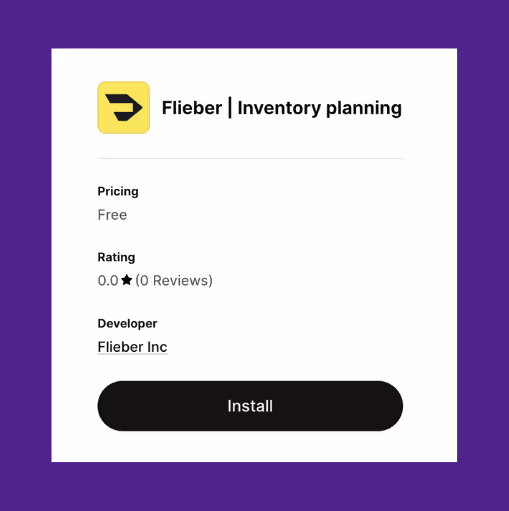 flieber inventory planning