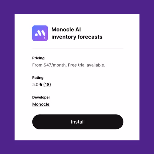monocle ai inventory forecasts