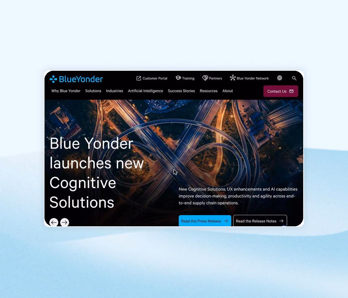Blue Yonder enterprise demand planning platform interface