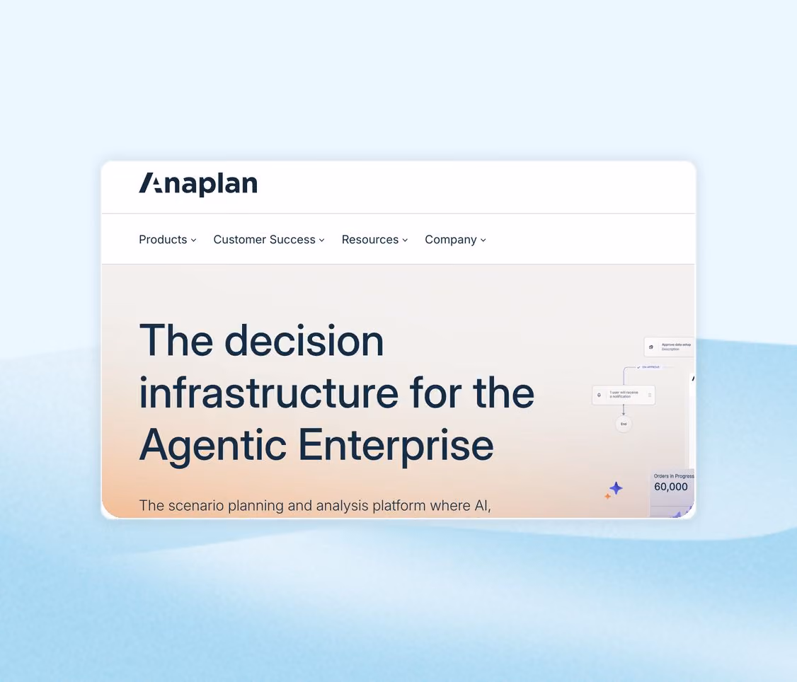 Anaplan connected planning platform interface
