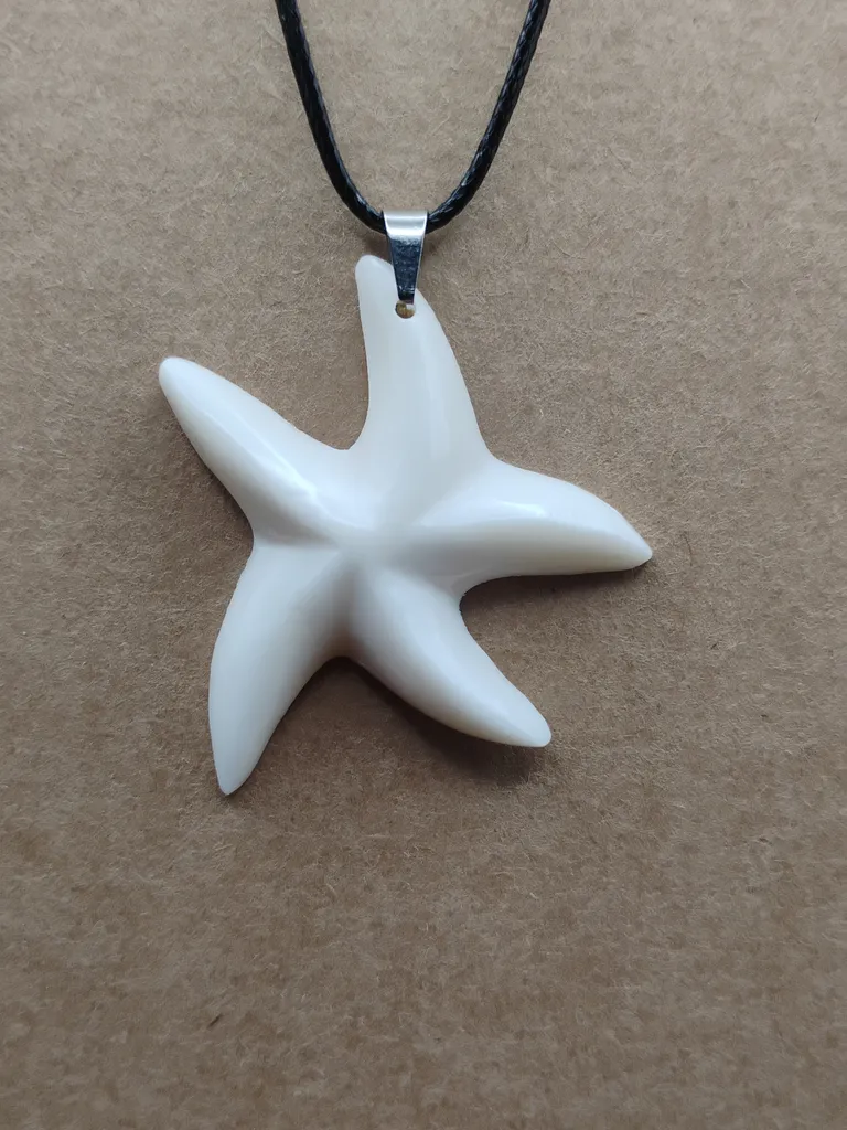 Pendentif os étoile de mer vue porté
