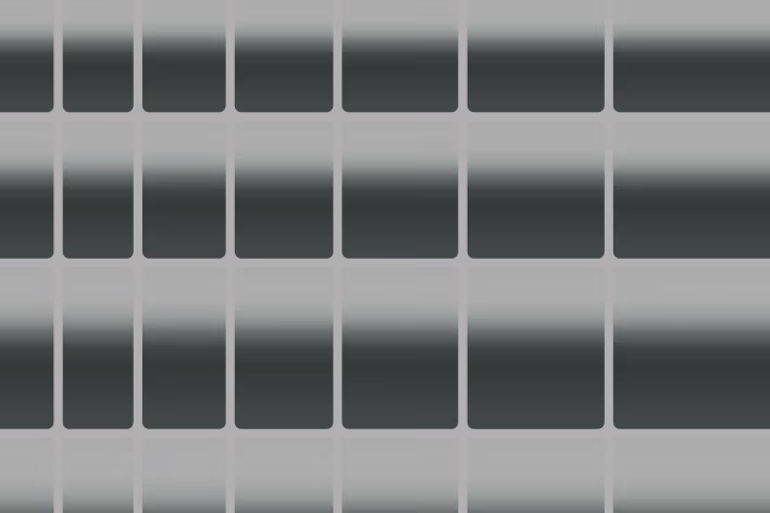 Dense grid of rounded rectangles with alternating gradient fills, creating a tiled mosaic with subtle tonal variation across rows and columns.