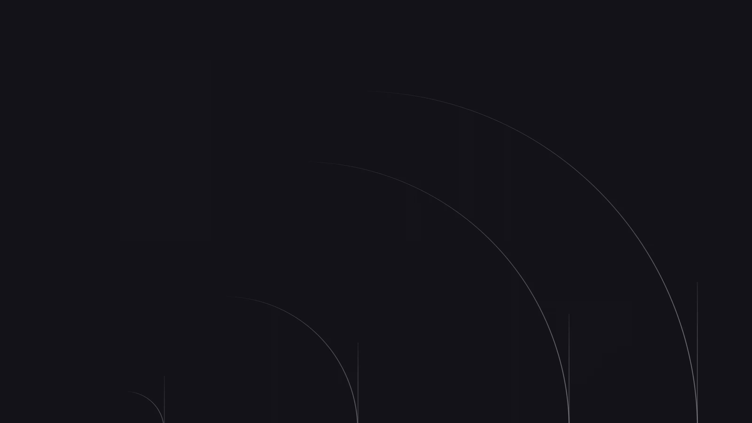 ark background with large concentric circular arcs emerging from the lower-left corner, with thin vertical lines rising from the bottom-right edge.