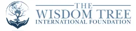 Logo of The Wisdom Tree International Foundation featuring a stylized tree with roots inside a circle.