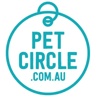 Pet Circle logo with text 'PET CIRCLE .COM.AU' inside a circular tag outline.
