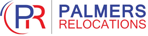 Palmers Relocations company logo with stylized PR initials in blue and red.