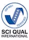 Logo of SCIQUAL International featuring a stylized blue film reel and the text SCIQUAL International.