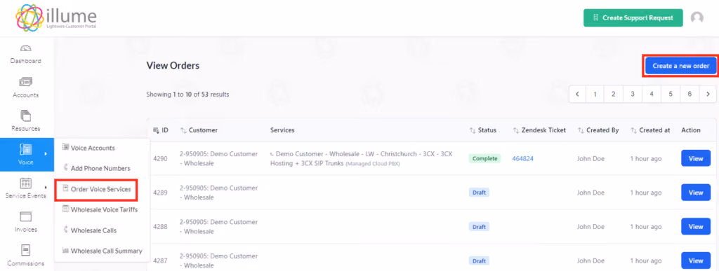 Voice order get started