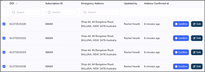 6 Edit one address for bulk update