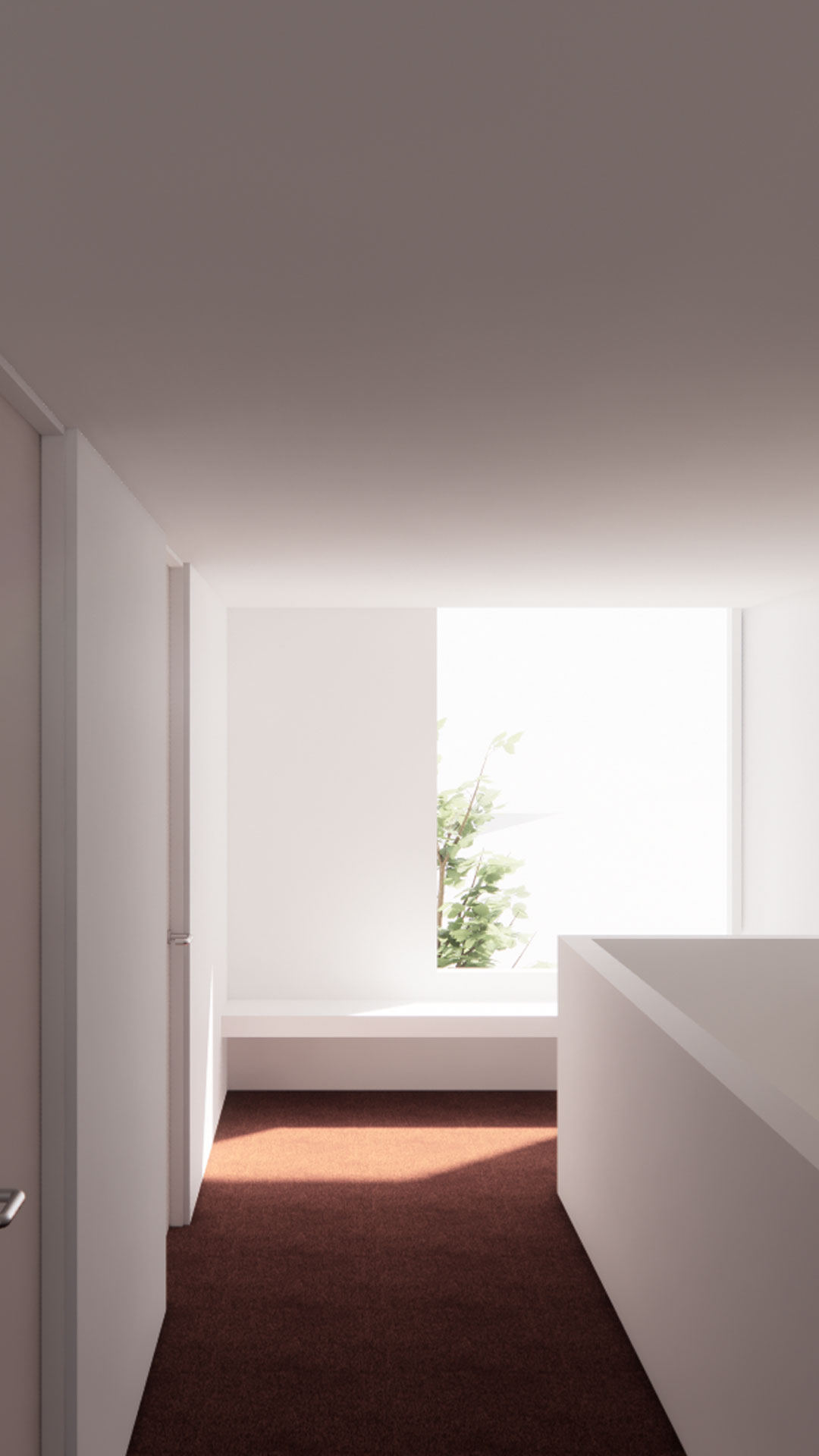 A render of the proposed upstairs reading nook in the north sun at Alexander street. 