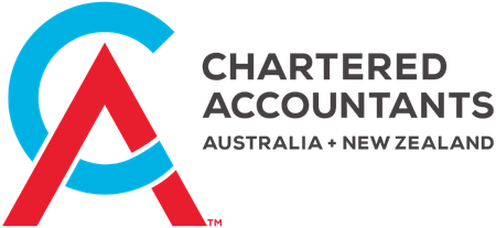 Logo of Chartered Accountants Australia + New Zealand.