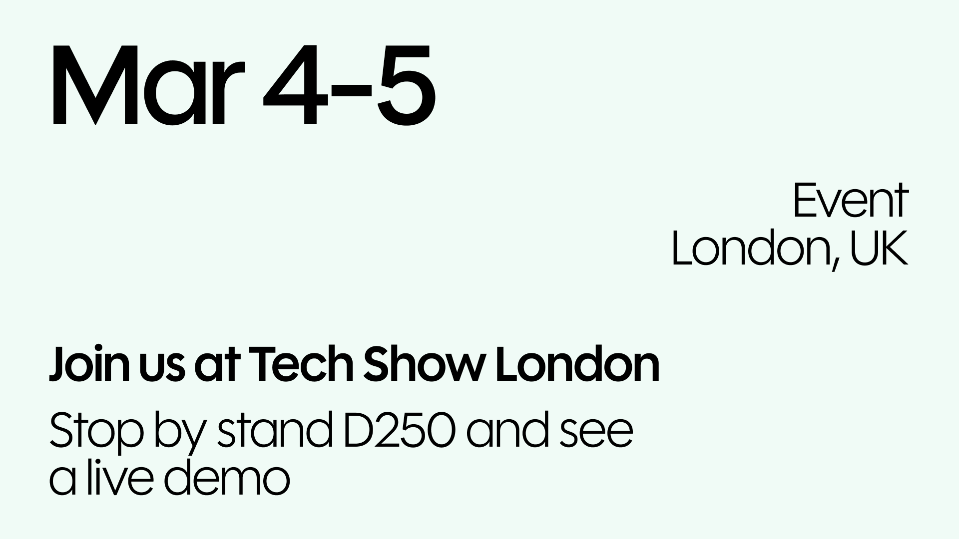 Tech Show London 2026