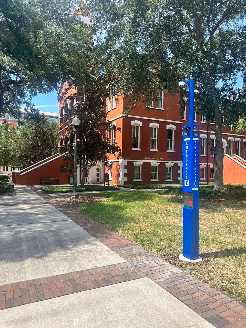 Blue Light Towers Wireless Connectivity
