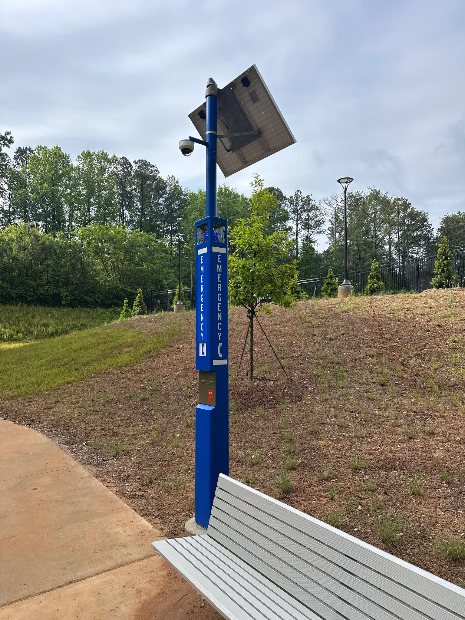 Blue Light Towers Wireless Connectivity