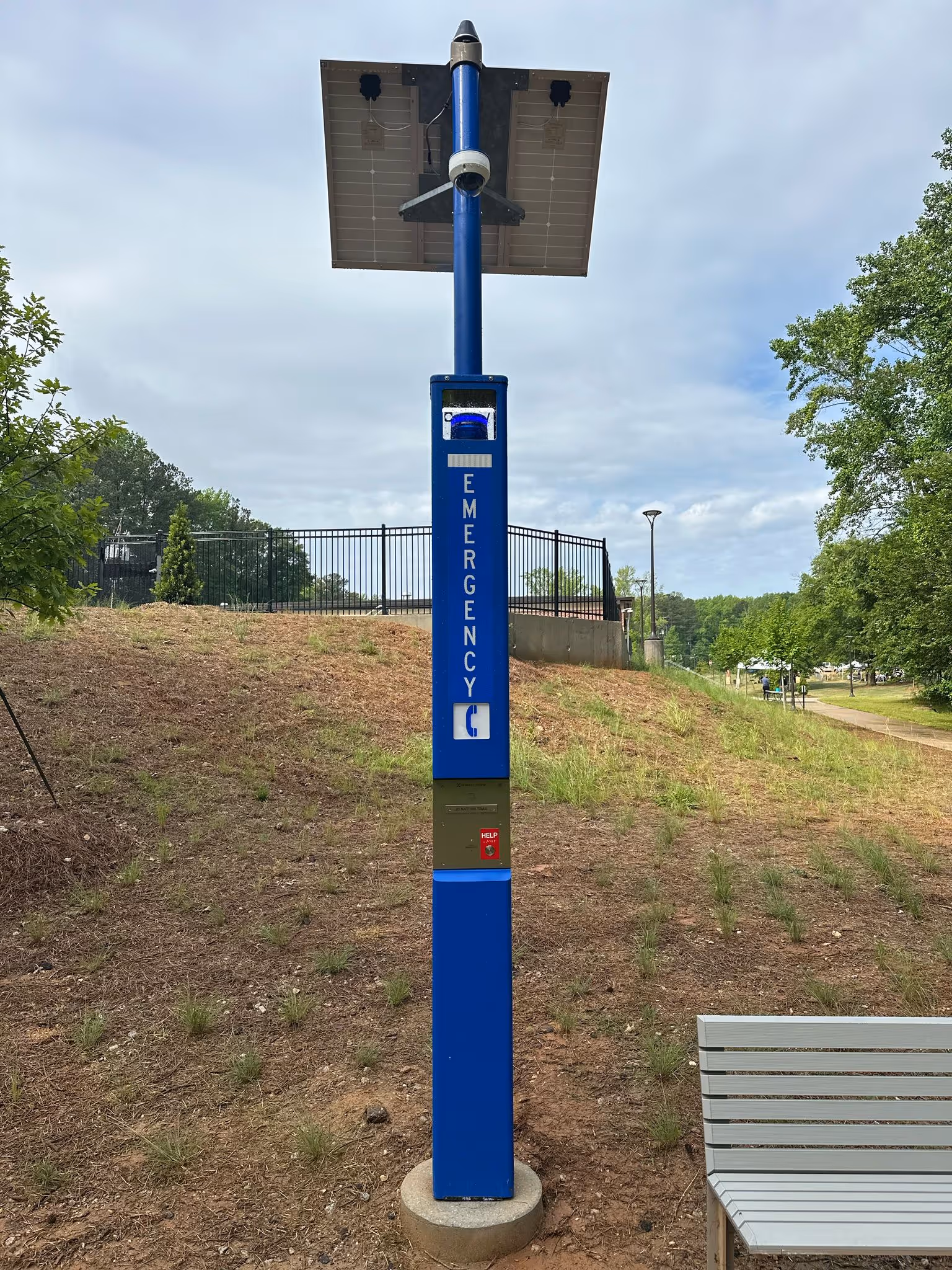 Blue Light Towers Wireless Connectivity