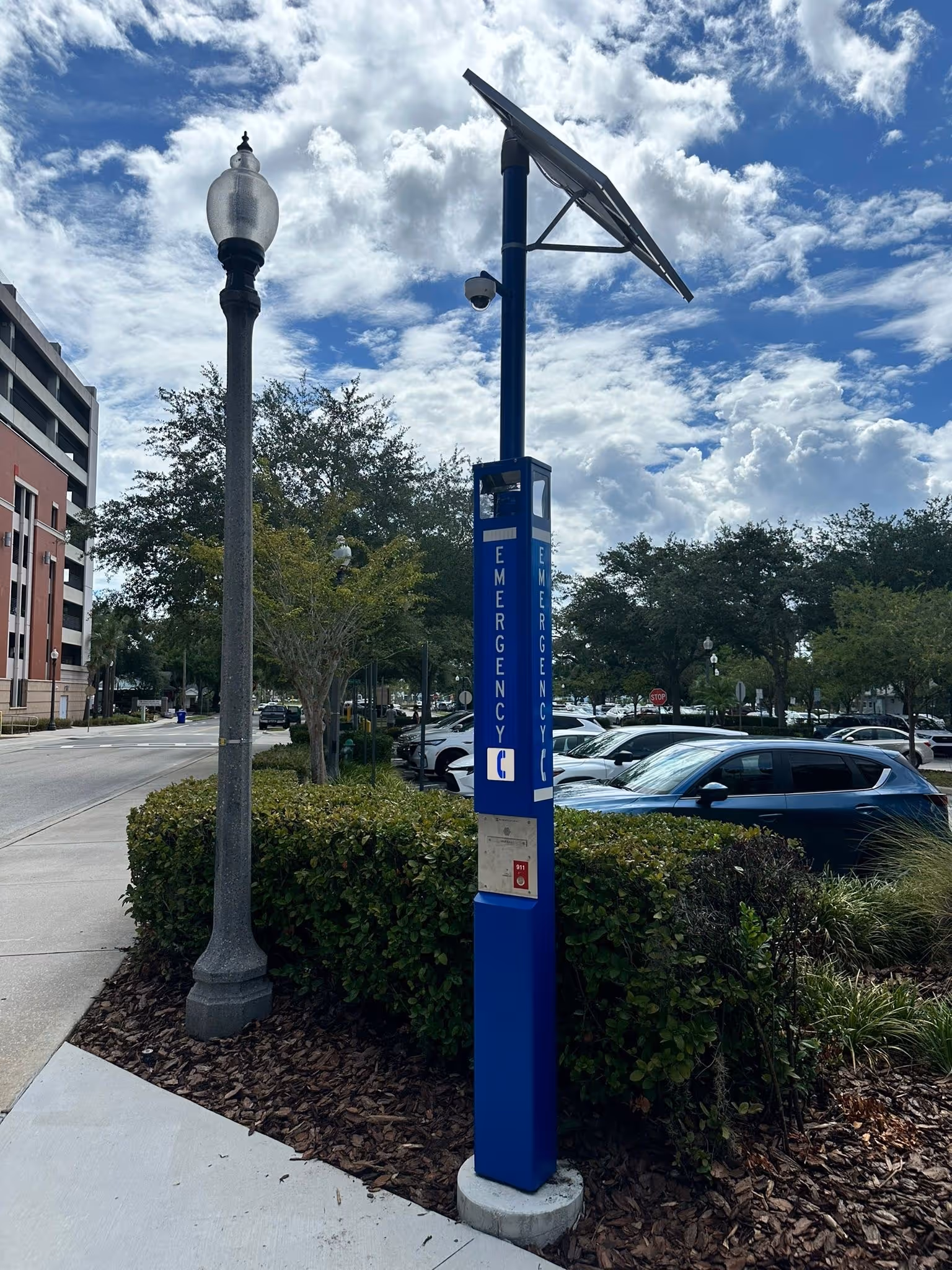 Blue Light Towers Wireless Connectivity