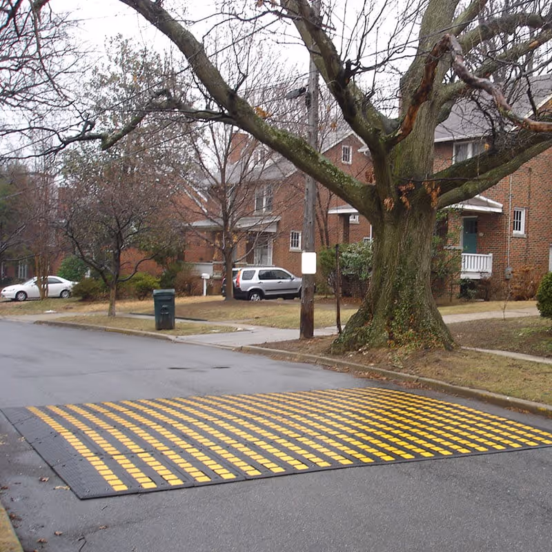 Rubber Speed Humps on the road