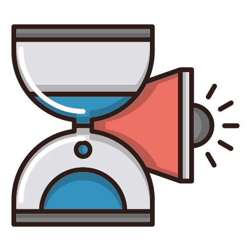 Blue strobe light and siren mounted on mobile security trailer