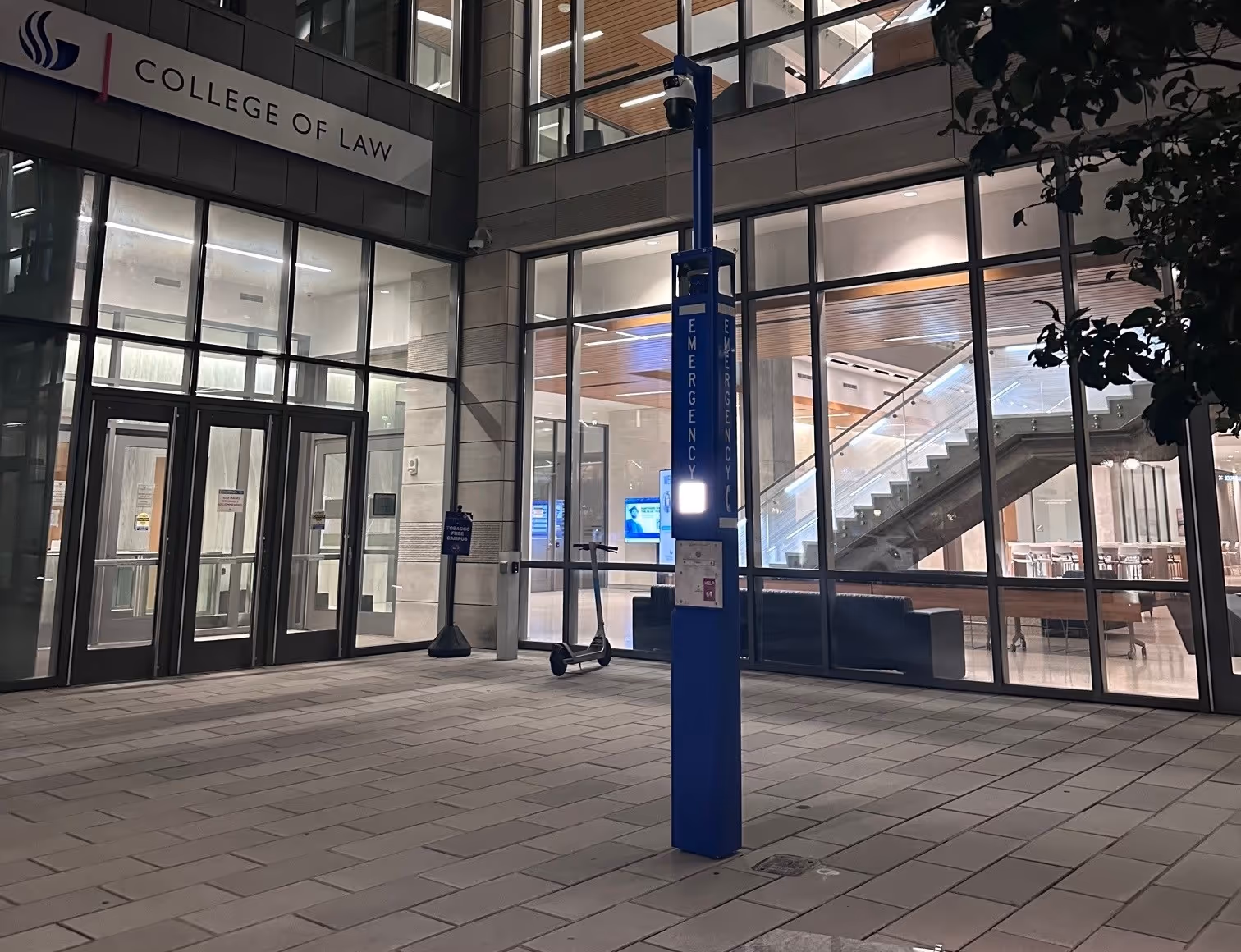 blue light tower camera