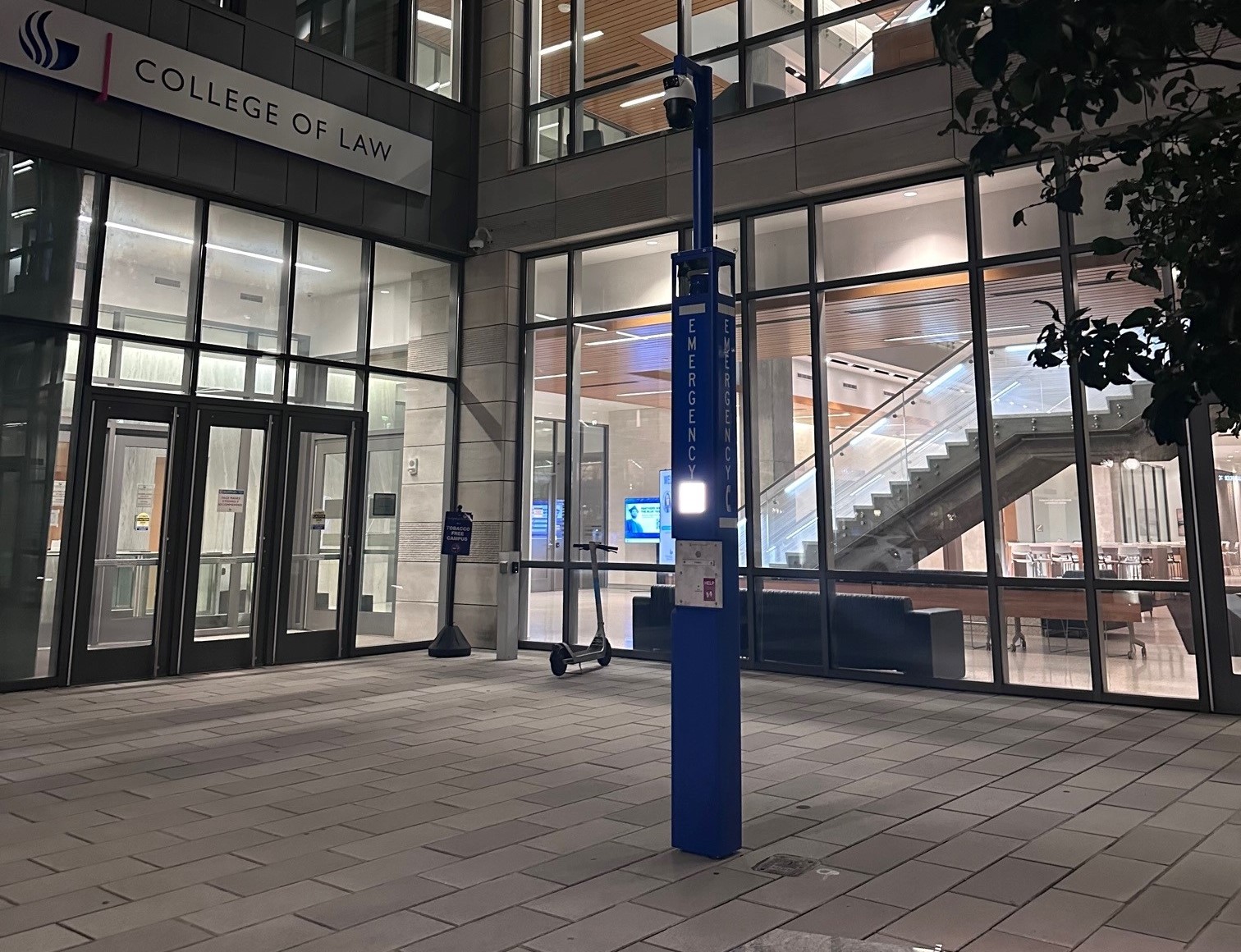 blue light tower camera