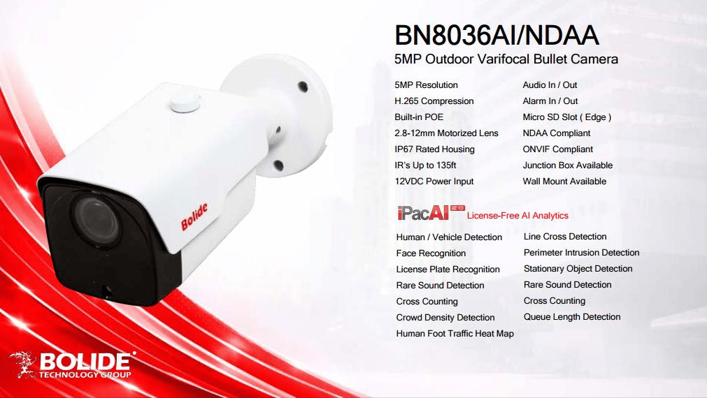 5MP Varifocal Bullet Camera