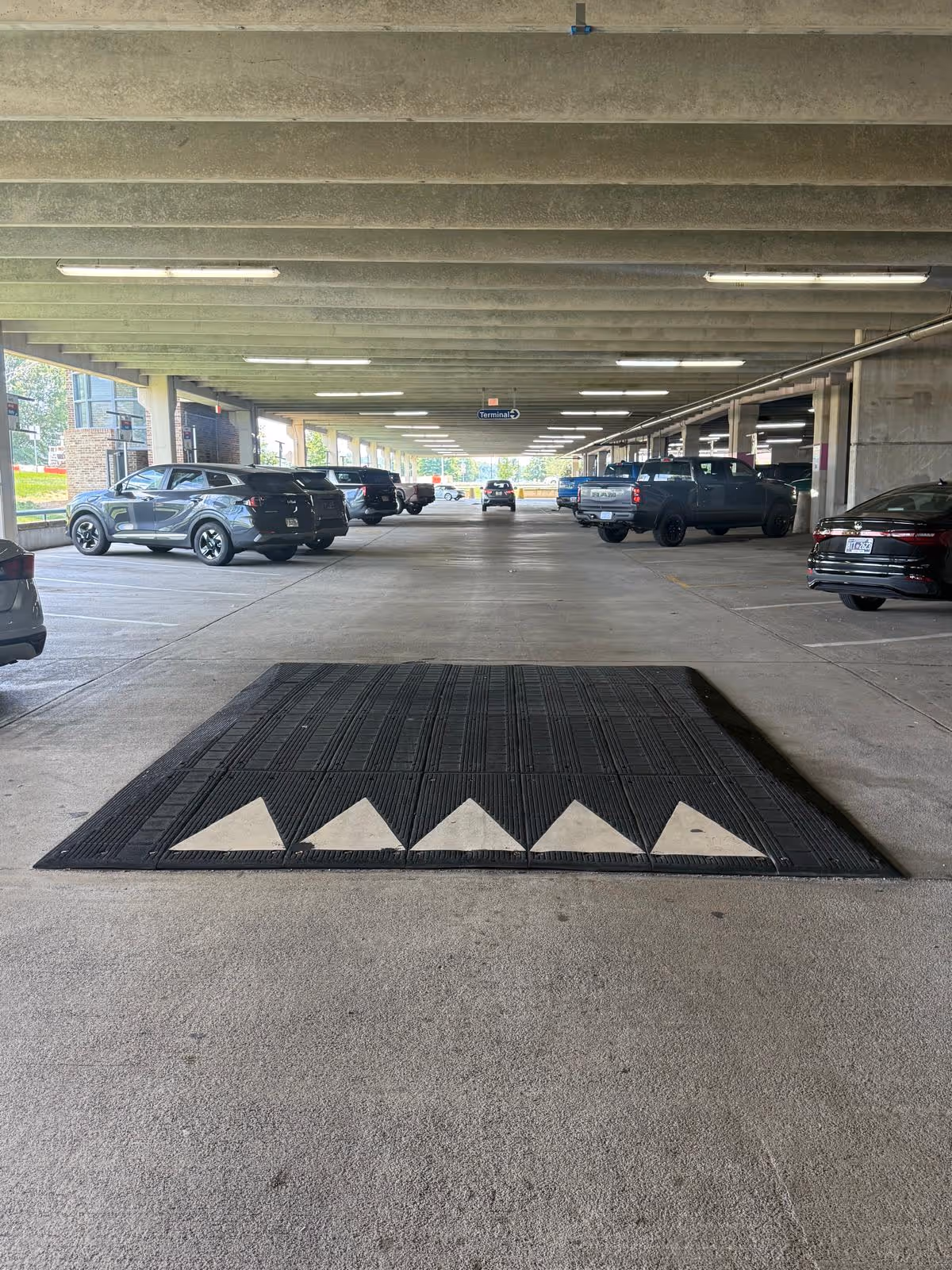 Speed tables in Parking area