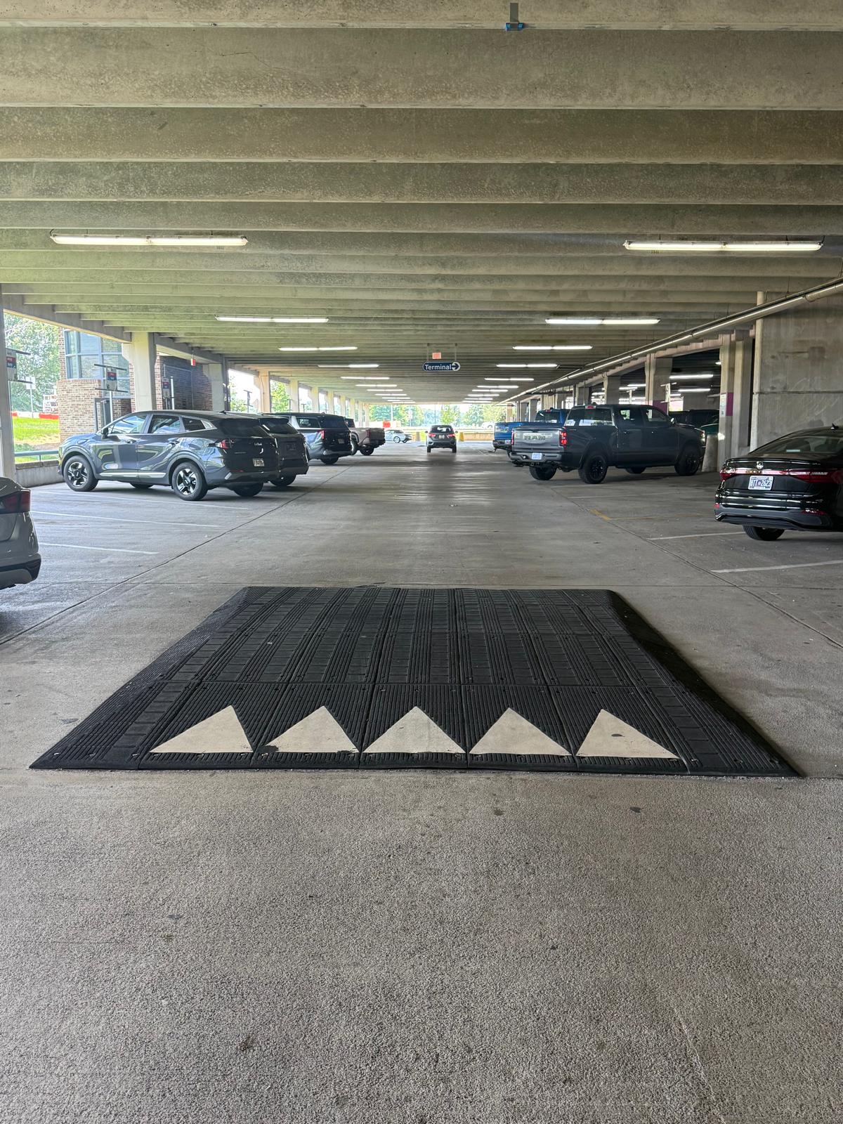 Speed tables in Parking area