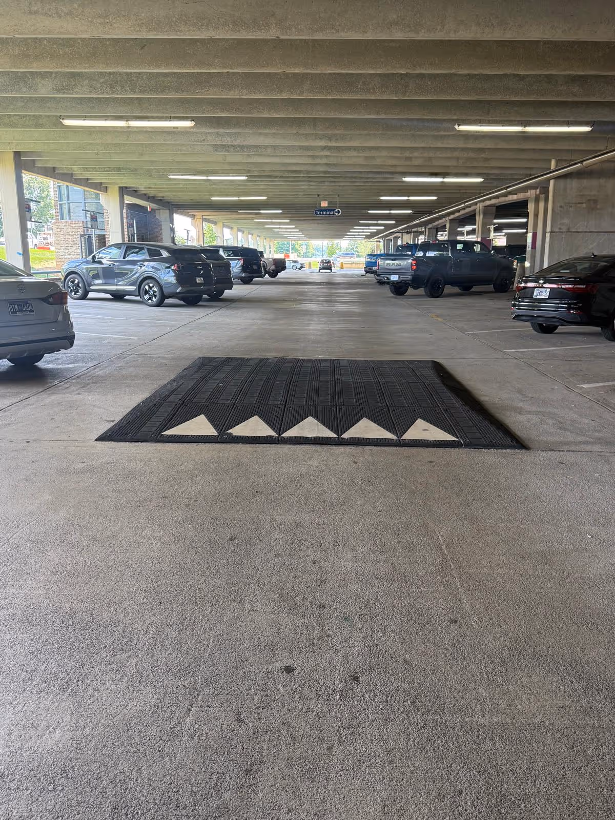 Speed tables in Parking area