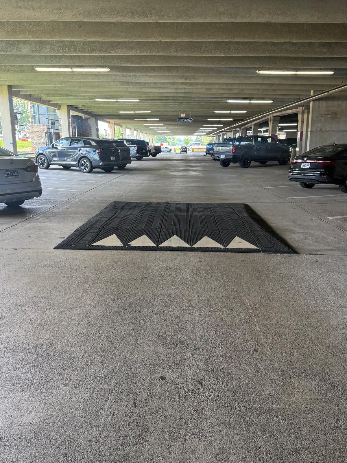 Speed tables in Parking area