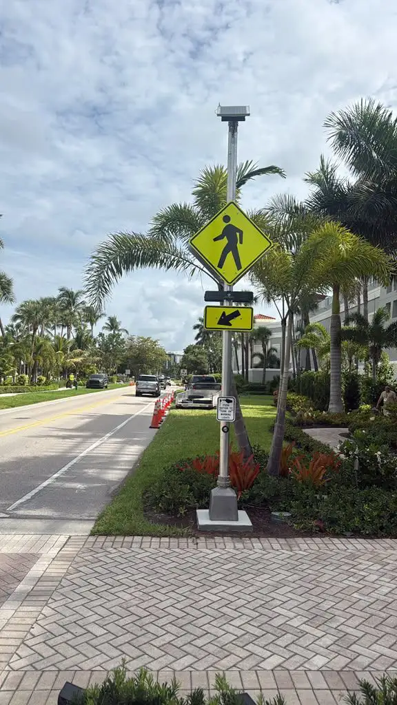 Traffic Warning Devices boards on publics road