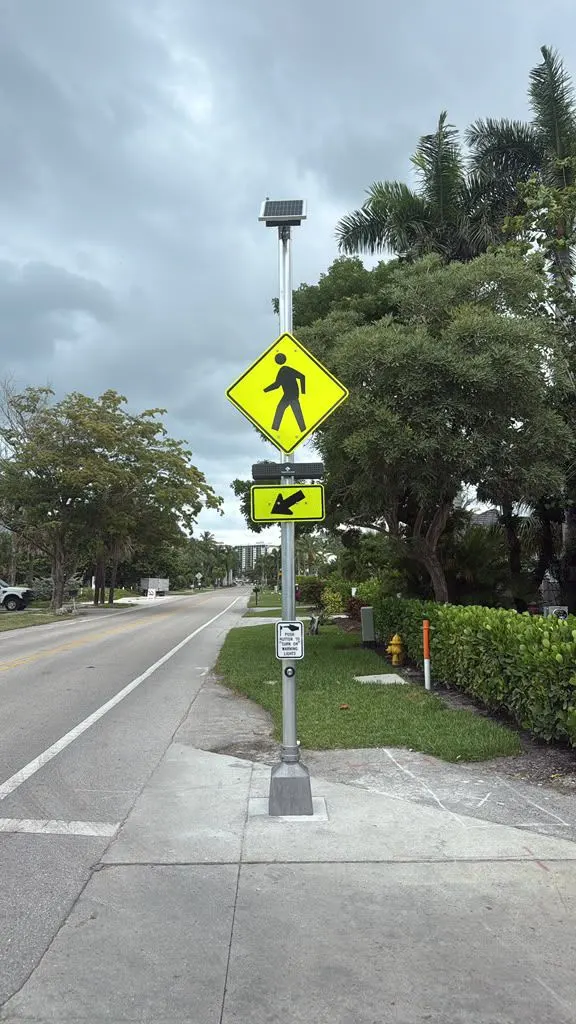 Traffic Warning Devices boards on road