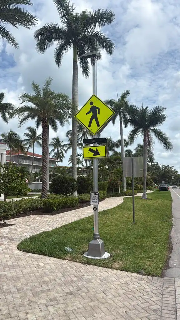 Traffic Warning Devices boards in public area