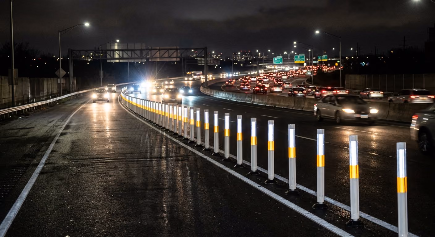 High Visibility of delineators in Day and Night