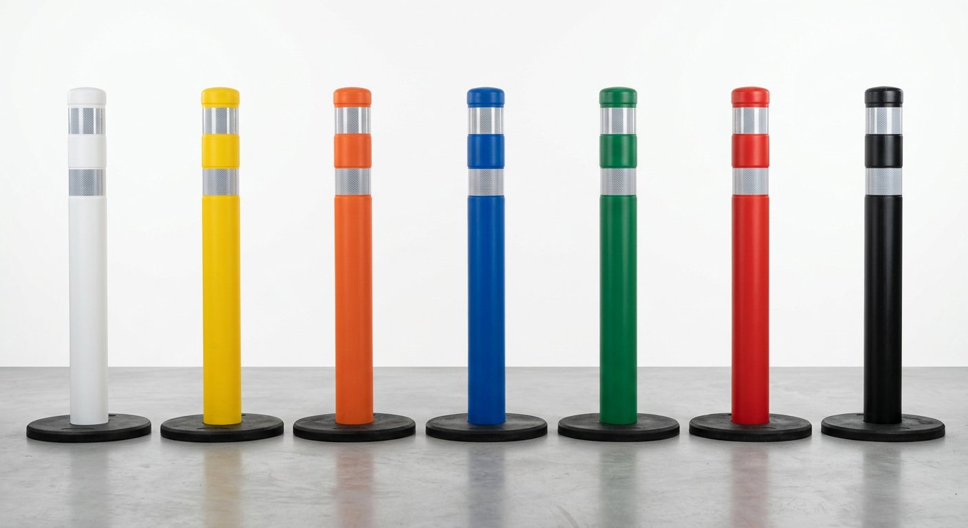 Delineators in different colors