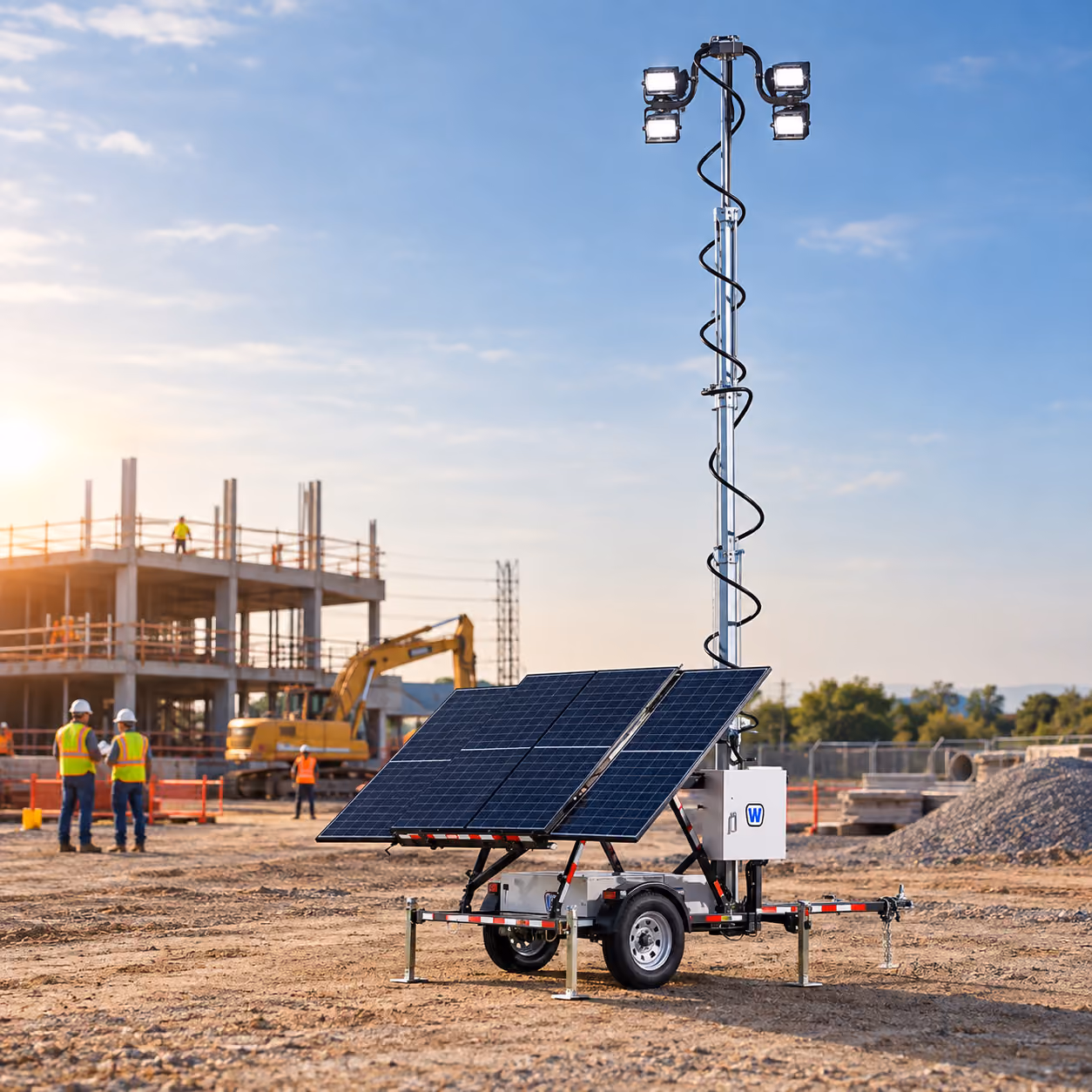 Solar light tower