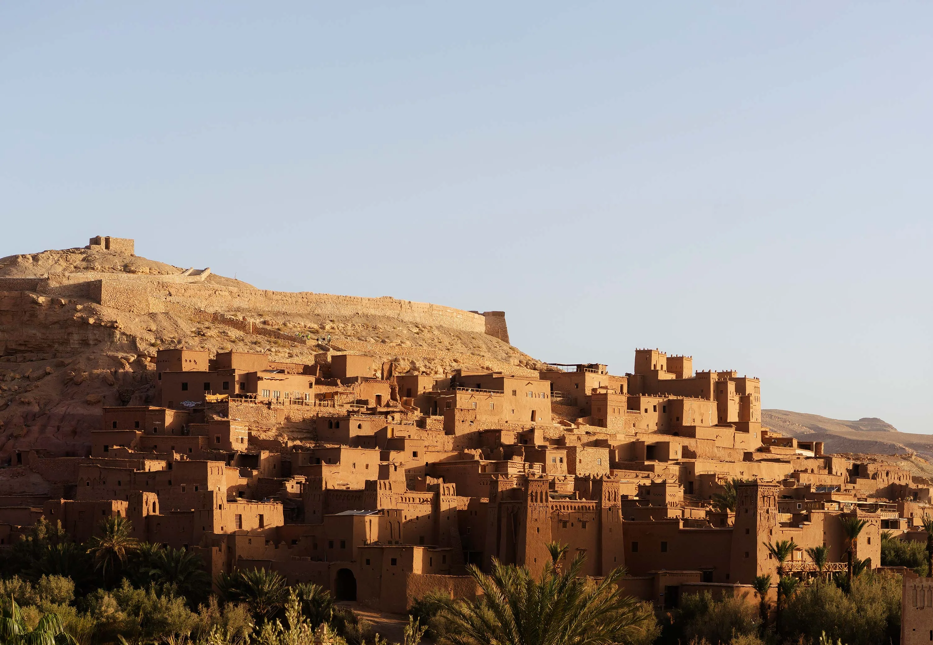 A village in the middle of the desert.