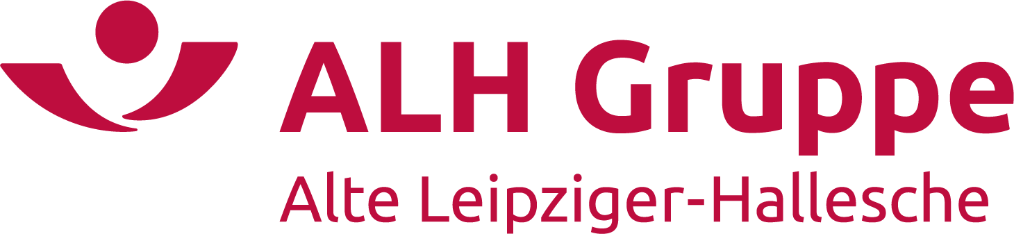 Logo der ALH Gruppe mit dem Schriftzug Alte Leipziger-Hallesche.