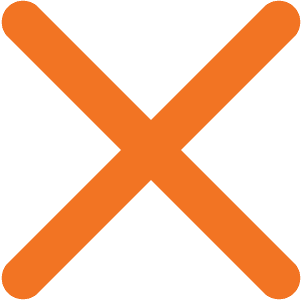 An orange X icon, used to hide the contact form