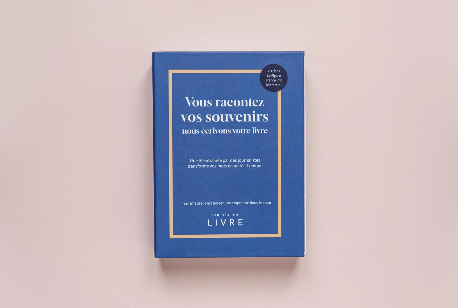 Coffret Ma vie en LIVRE bleu clair – offrez un livre unique créé à partir des souvenirs d’un proche
