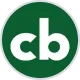 Grünes rundes Logo mit weißen Buchstaben cb, für coachbetter.