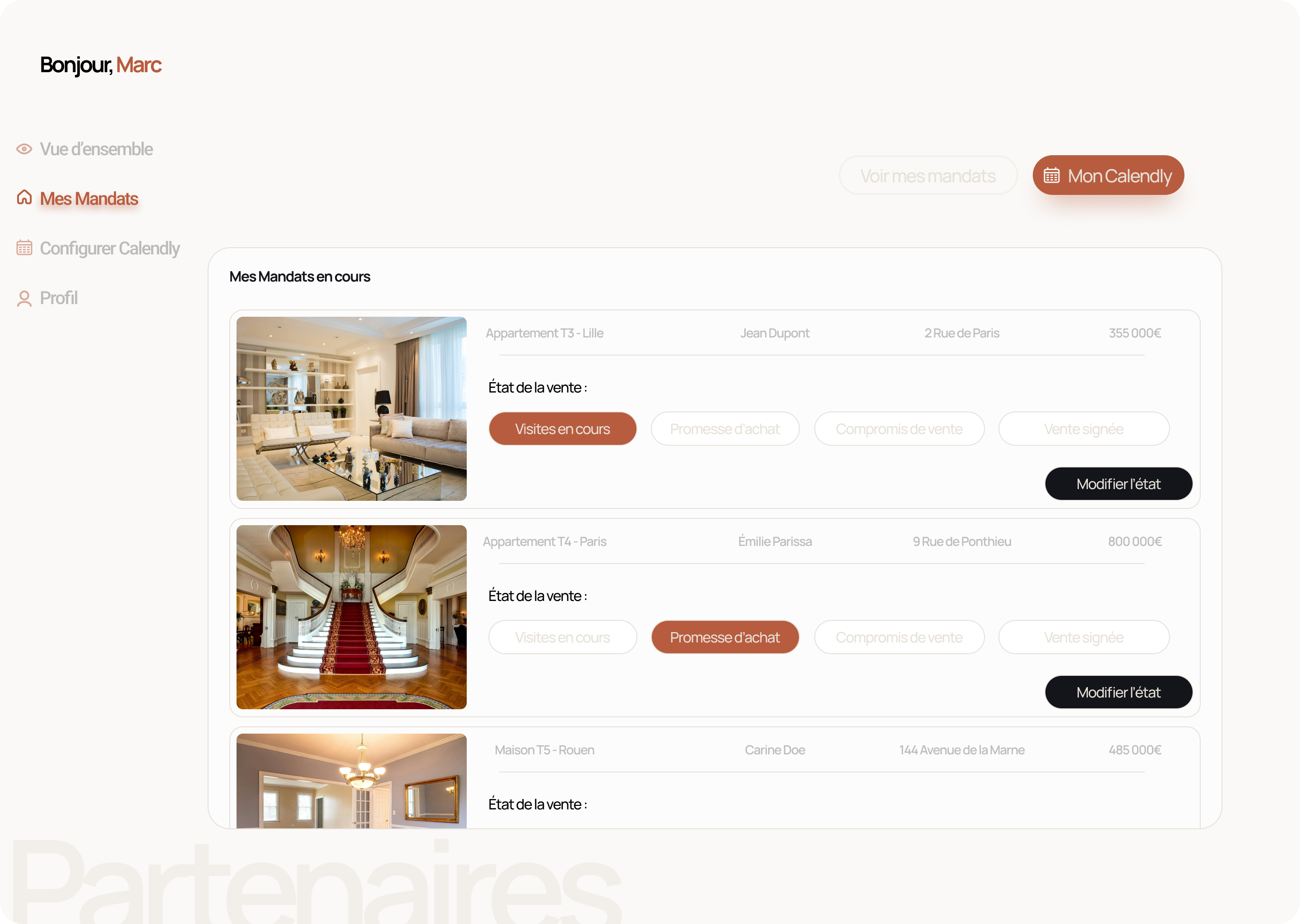 Interface vendeur matchimo section votre annonce permettant d'accéder et de modifier les informations clés de votre annonce