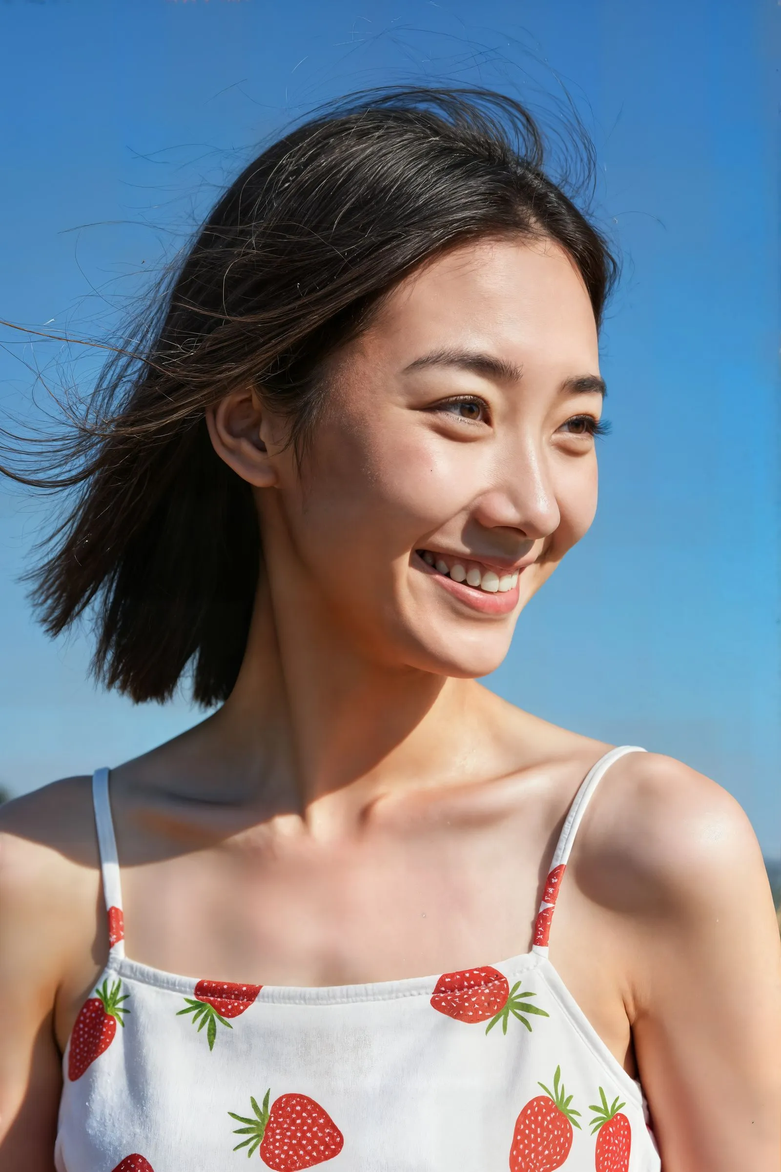 Smiling Woman Outdoors