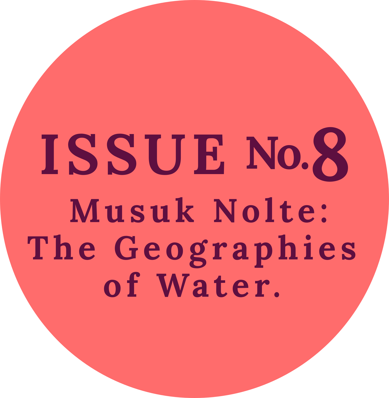 Bertha Stories Issue No.8, Musuk Nolte: The Geographies of Water. 