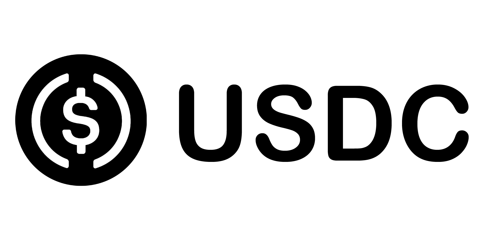 USDC cryptocurrency logo with a stylized letter U inside a circular shape followed by the text 'USDC'.